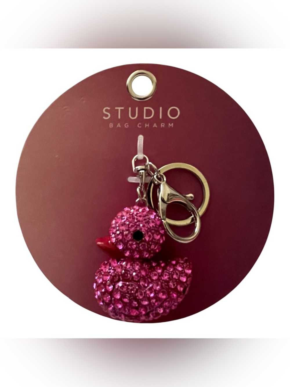 Studio Pink Duck Keychain/Bag Charm - NWT **